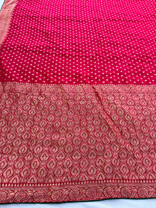 Pure Dolla Silk Hand Khaddi Work Treditional Banarasi Best Quality Saree With Blouse BFSMJ141