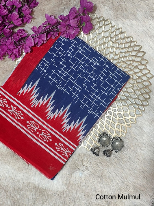 Screen Print Bagru Saree