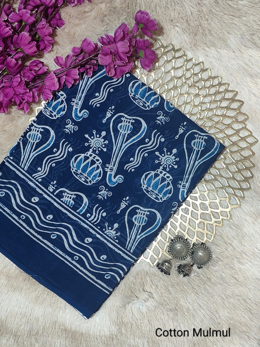 Screen Print Bagru Saree