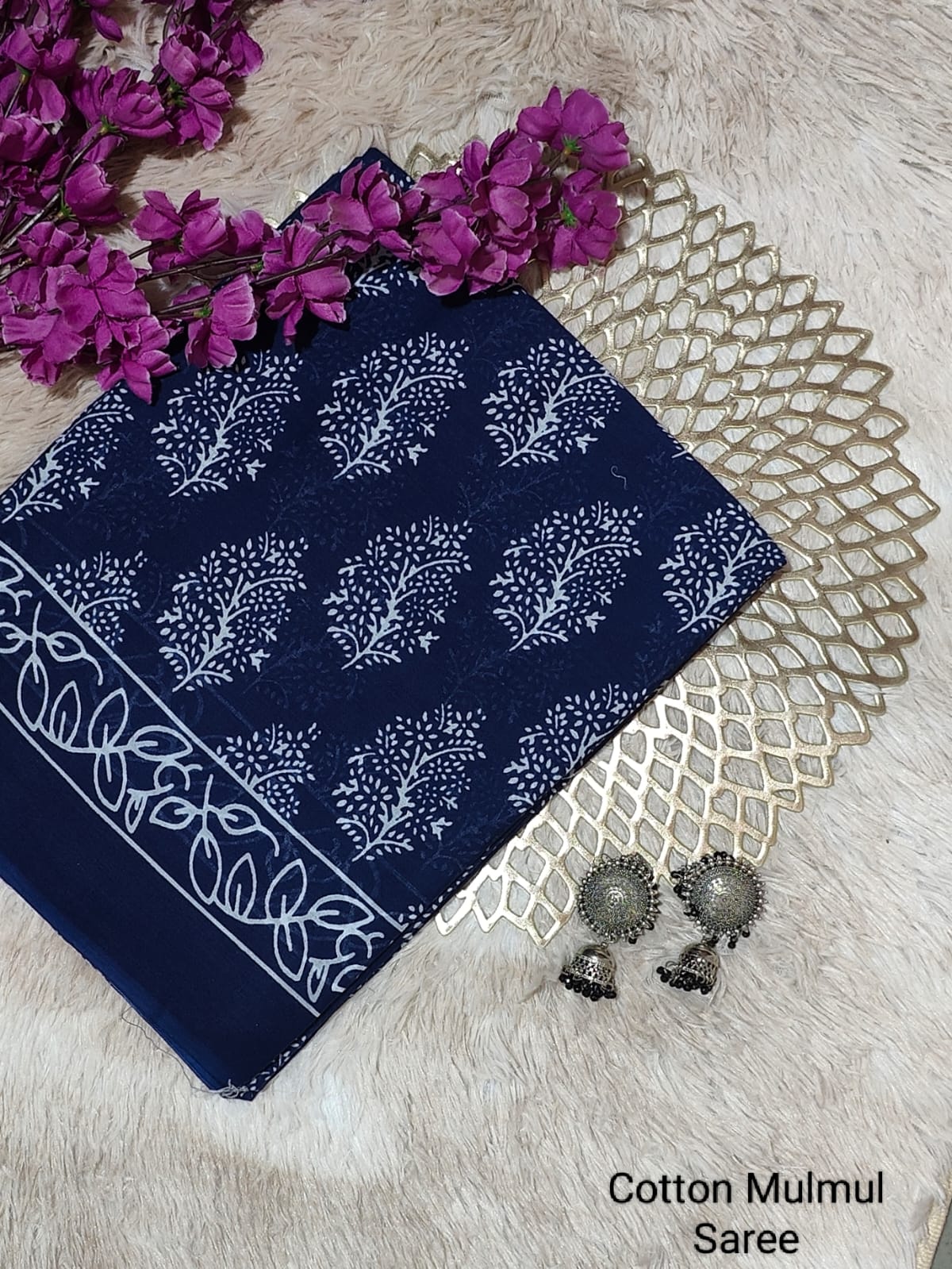 Screen Print Bagru Saree