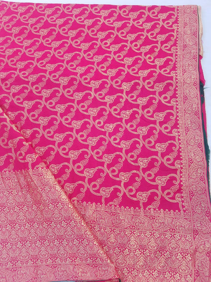 Pure Dolla Silk Hand Khaddi Work Treditional Banarasi Best Quality Saree With Blouse BFSMJ154