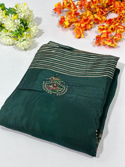 HO Silk Hand Work Saree - BFSLA94