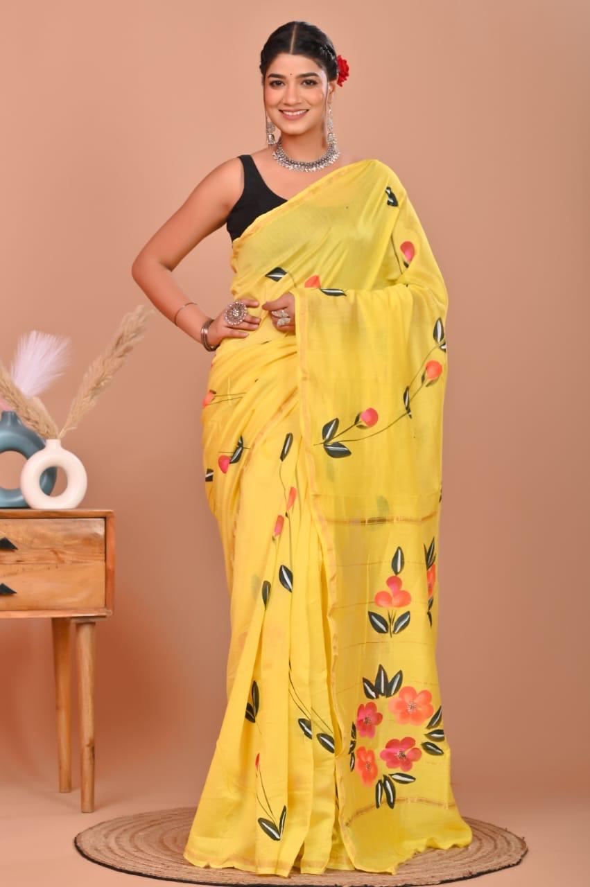 bagru, Chanderi Silk Saree, bagru saree, saree,hand block saree